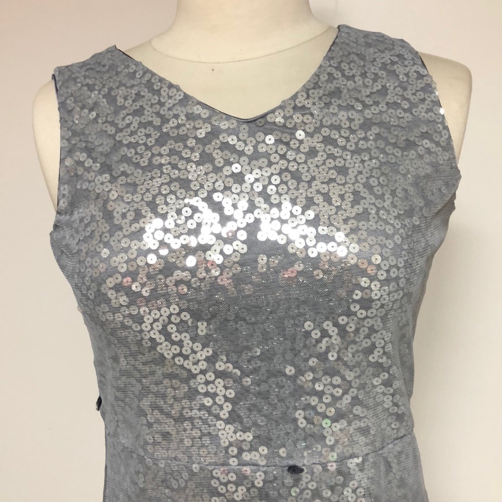 Cherokee gray with sequin on entire dress.